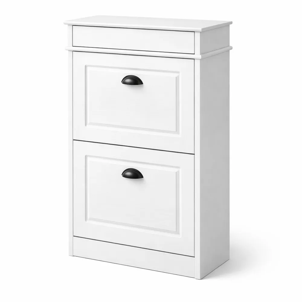 Scarpiera Salvaspazio Slim con Cassetto, Mobile Ingresso Design Moderno 54x24x85 cm