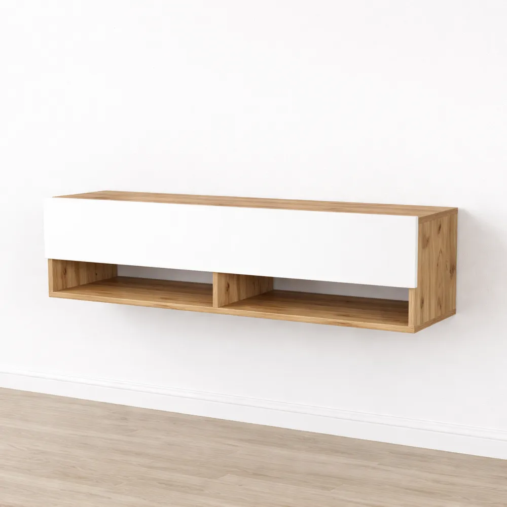 Consolle da parete con scomparti e anta ribaltabile