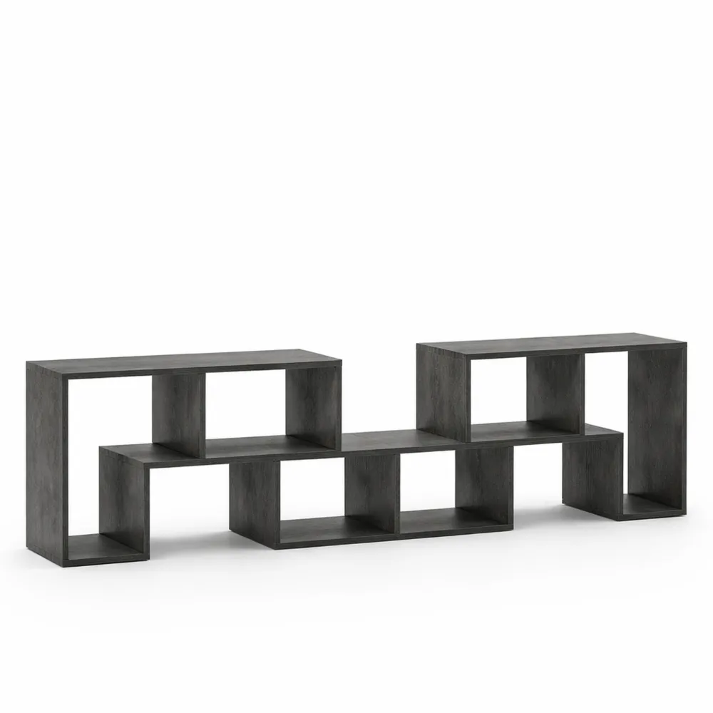 Mobile TV Combinabile con Ripiani Aperti Fino a 65 Pollici, per Camera da Letto e Soggiorno, Capacità Massima 80 kg