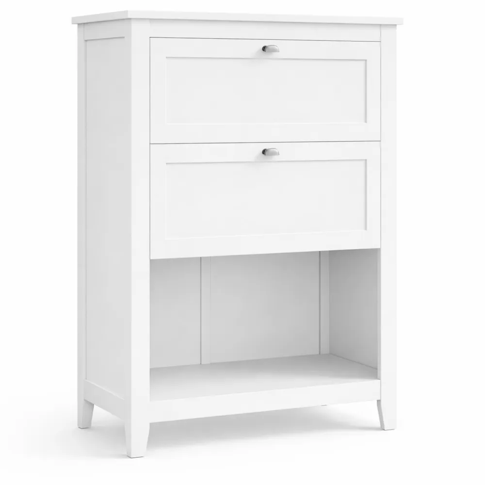 Mobiletto da Bagno con Cassetti e Divisori Regolabili, Bianco, 30 x 60 x 80 cm