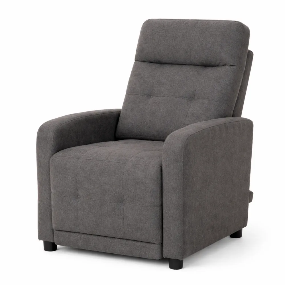 Poltrona Relax in Tessuto Spesso con Sistema Reclinabile