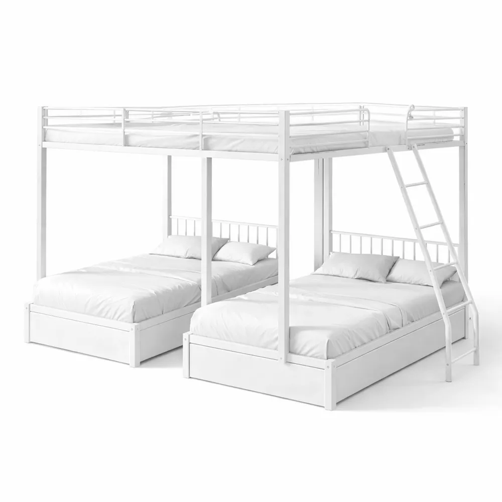 Letto a castello multifunzionale con cassetti e opzioni trasformabili