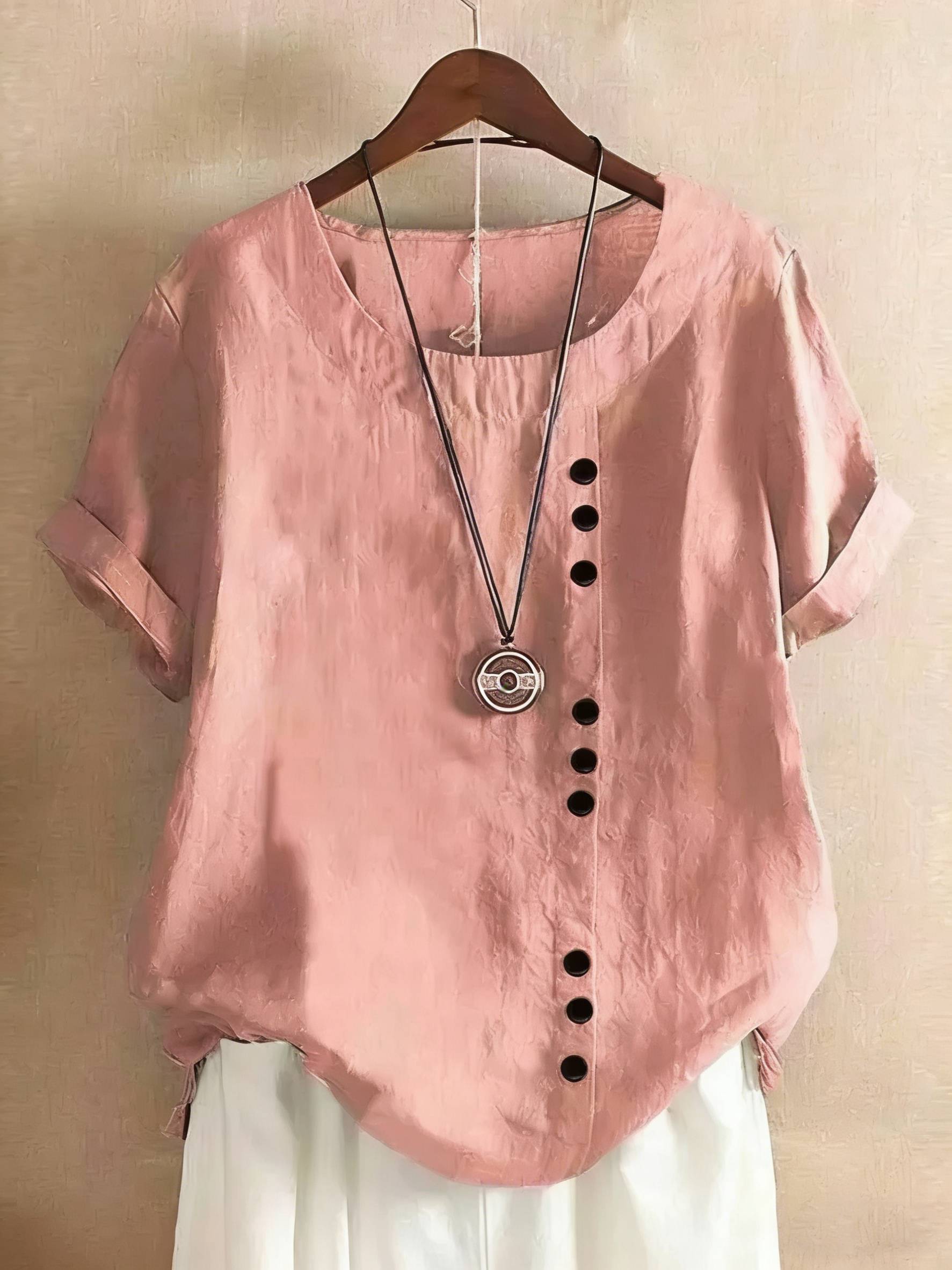 Loose Simple Solid Color Top