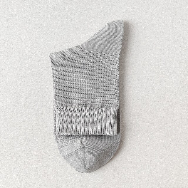 95% Cotton Mid Tube Socks  Pure Cotton Summer Mesh Thin Socks Solid Color Combed Cotton Socks Antibacterial And Odor Resistant Socks