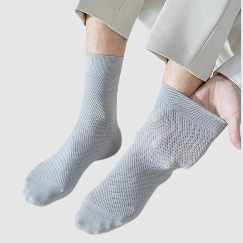 95% Cotton Mid Tube Socks  Pure Cotton Summer Mesh Thin Socks Solid Color Combed Cotton Socks Antibacterial And Odor Resistant Socks