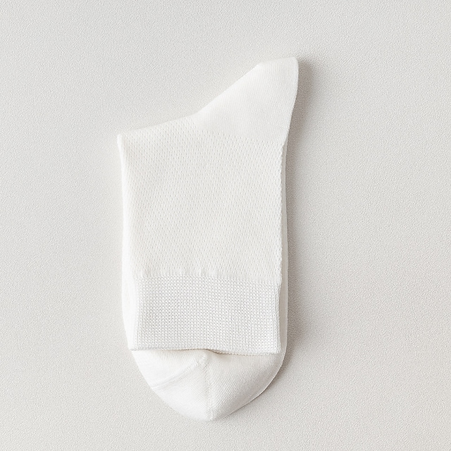 95% Cotton Mid Tube Socks  Pure Cotton Summer Mesh Thin Socks Solid Color Combed Cotton Socks Antibacterial And Odor Resistant Socks