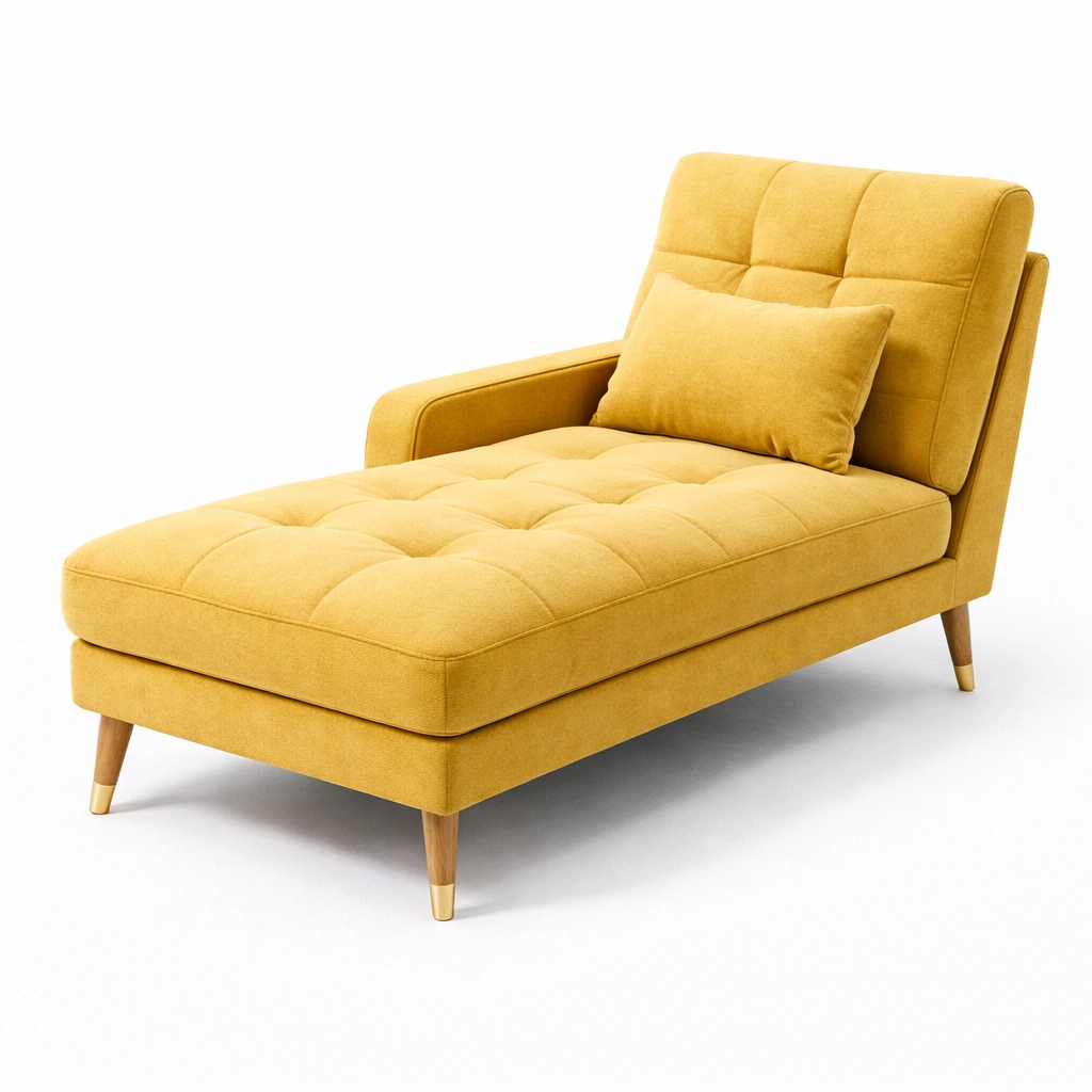 Chaise longue gelb gepolstert-kerlnova