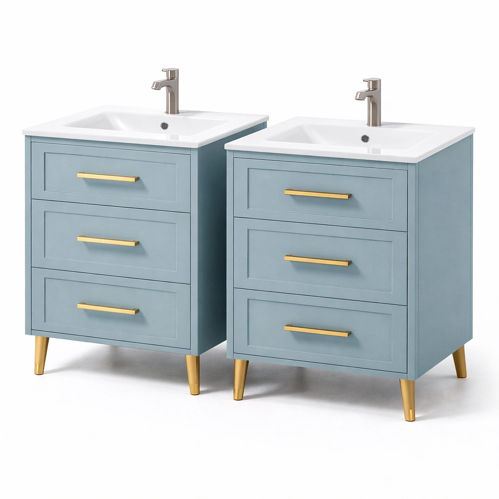 Badezimmermoebel set doppelt mit schubladen-kerlnova