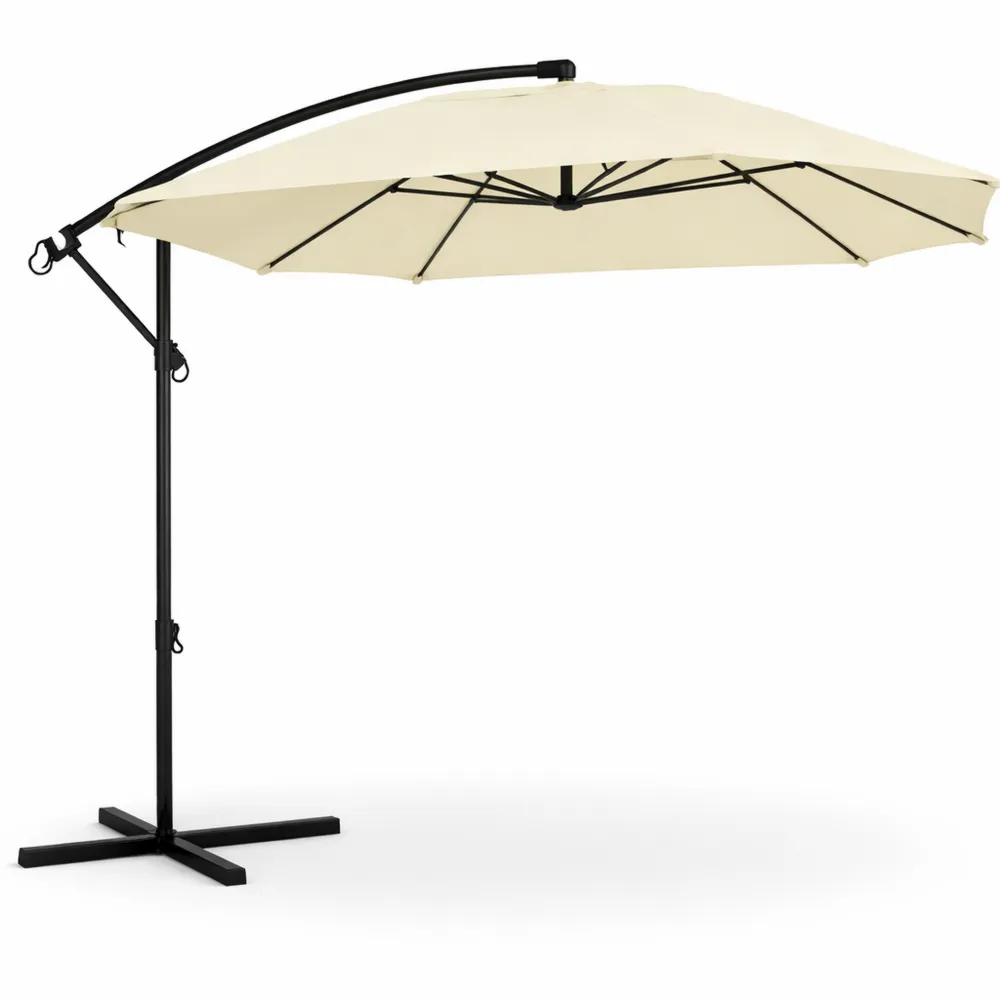 Ombrellone da Giardino Decentrato 2.5x2.5 m con Doppi Tetti e Protezione UV