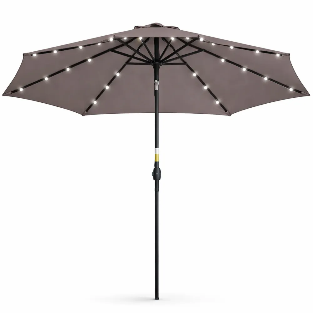 Ombrellone da Giardino Inclinabile con Luci LED Solari