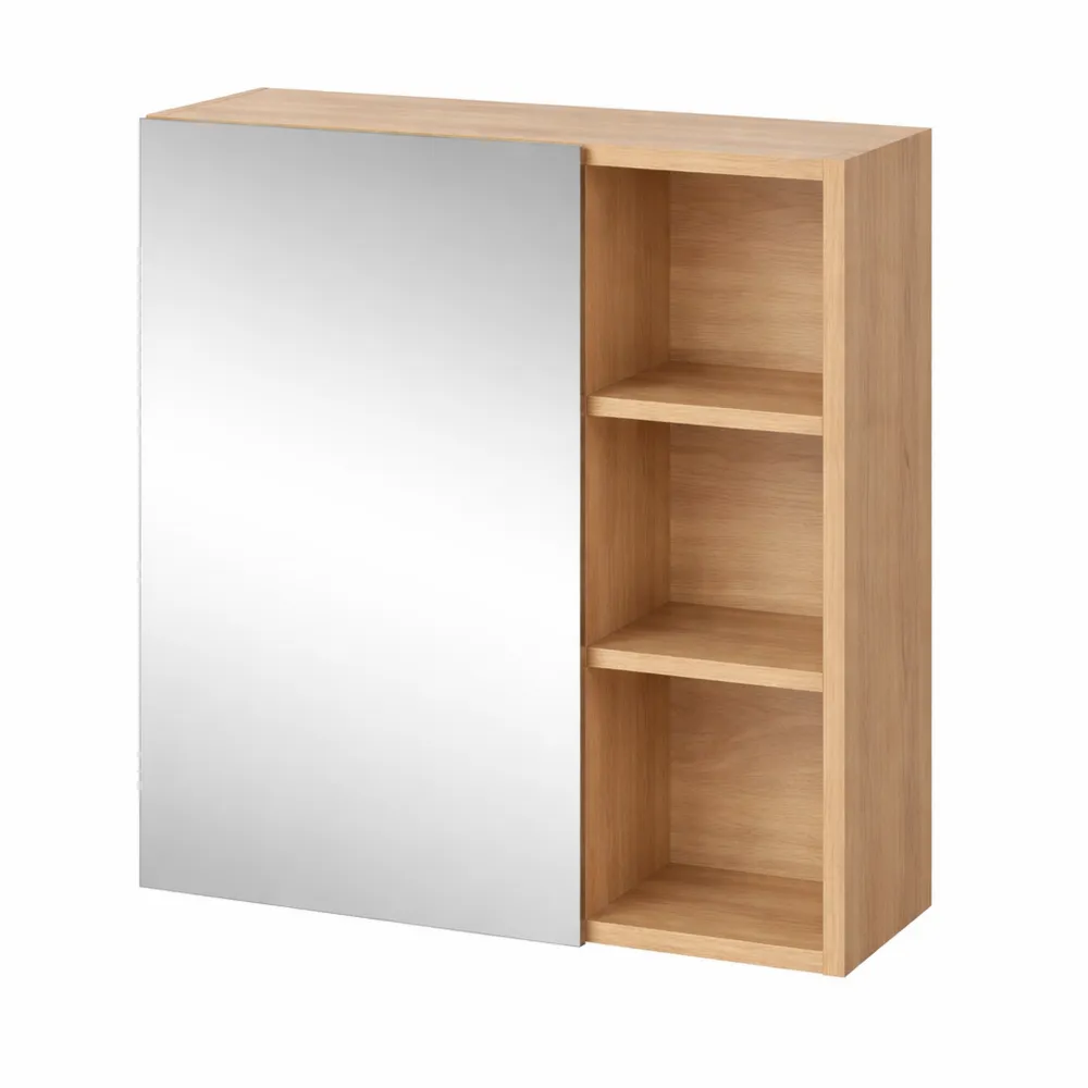 Armadio Specchio da Bagno in Antracite 62 x 64 cm