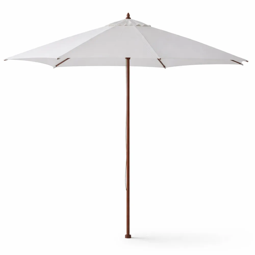 Ombrellone da Giardino in Legno a Carrucola 3x3 m, Ecrù