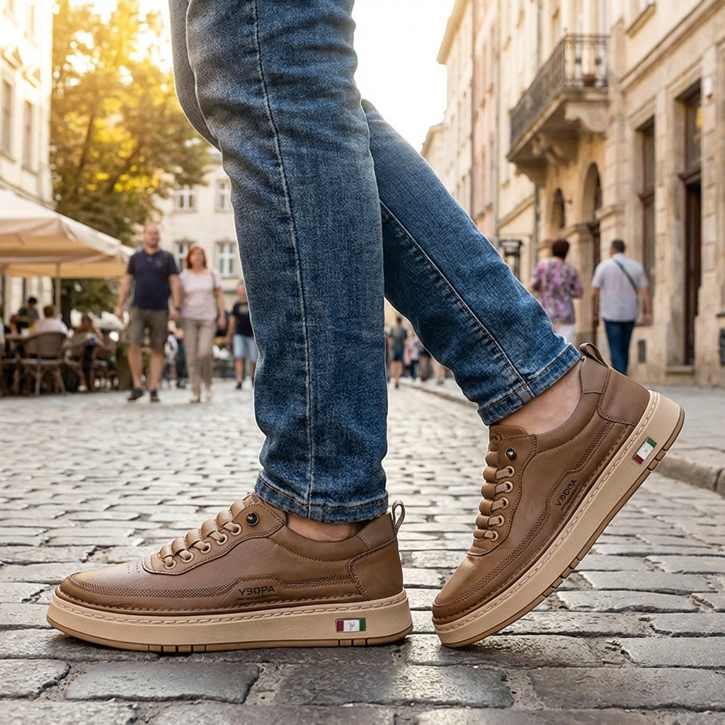 Men's Genuine Leather Sneakers