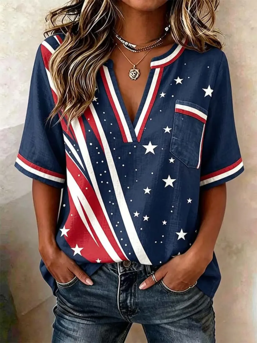 Women's 250th Anniversary Printed Casual T-shirt