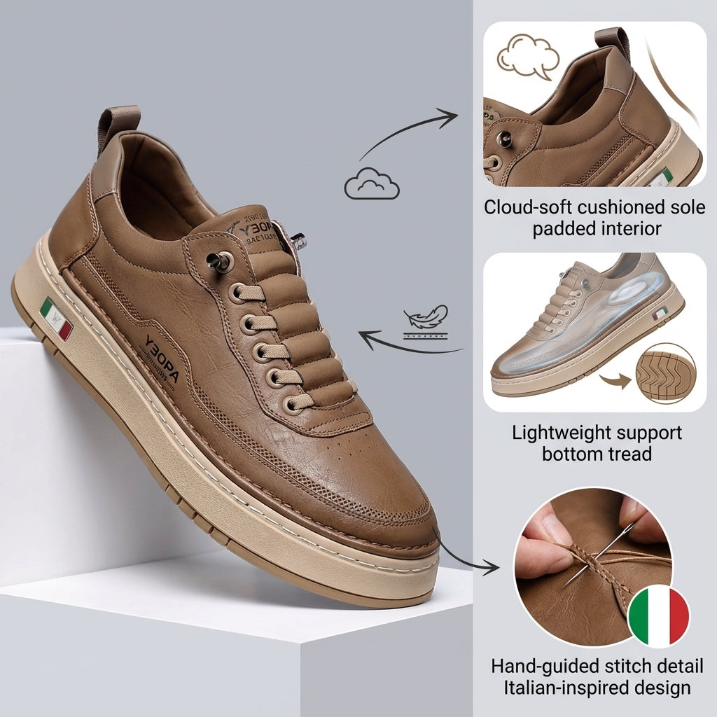 Men's Genuine Leather Sneakers