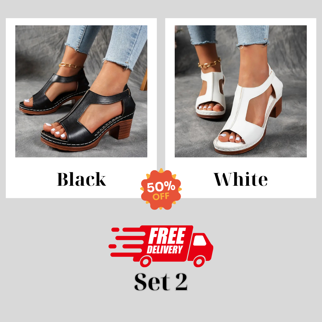 🔥 Hot Selling - Save 49% OFF 🔥Women's Chunky Heel Sandals-Arch Support Sandals For Women