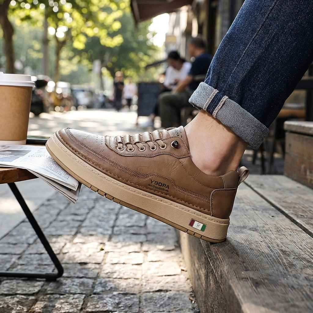 Men's Genuine Leather Sneakers