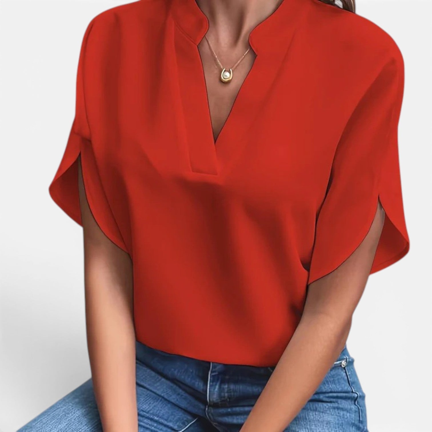 V-neck blouse