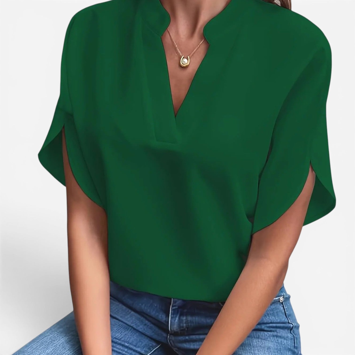 V-neck blouse