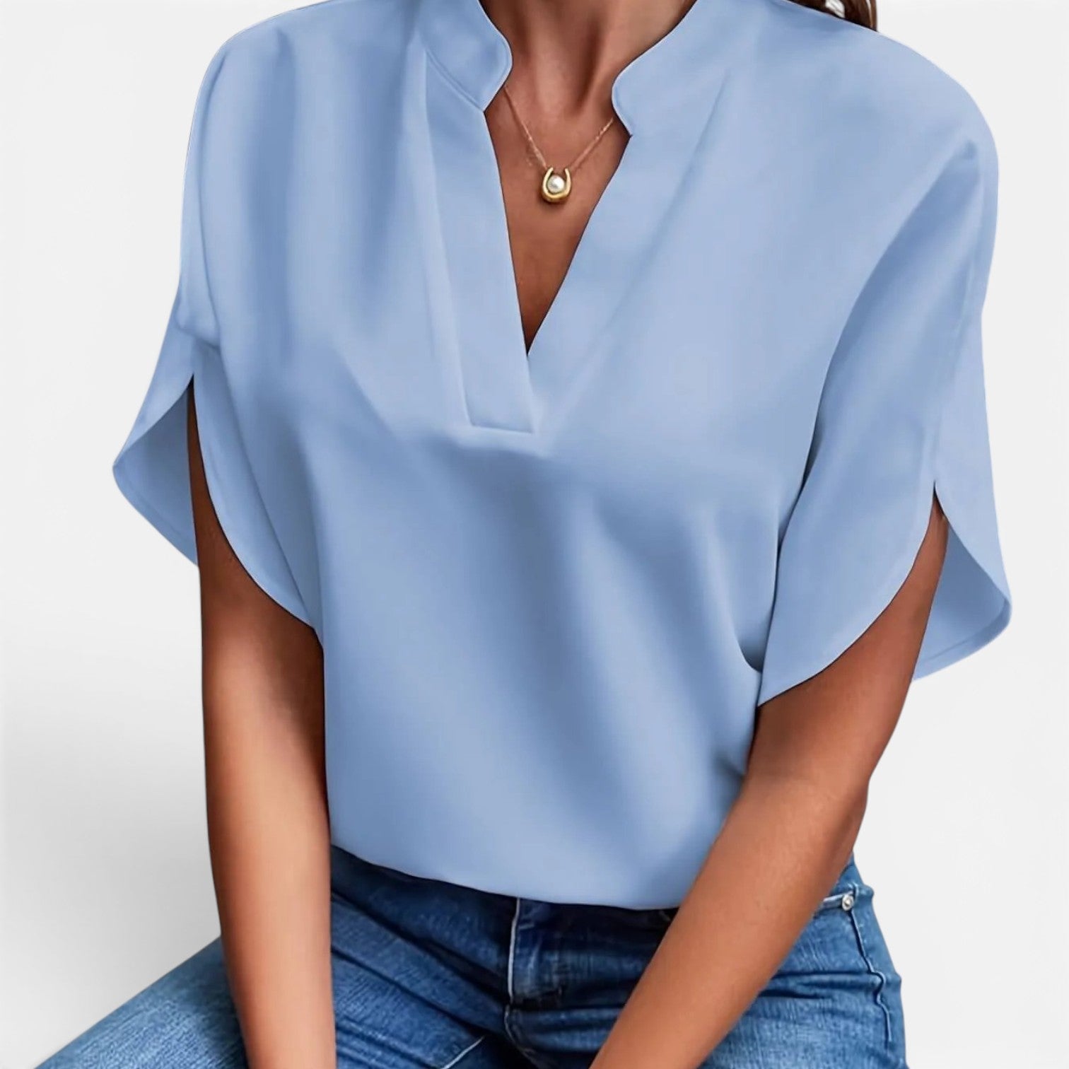 V-neck blouse