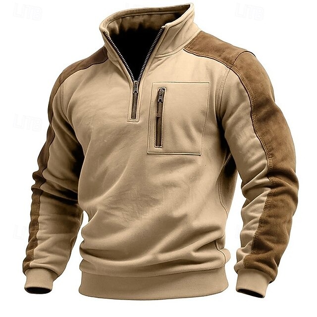 Men's Tactical Full Zip Hoodie – Casual Outdoor Hooded Jacket