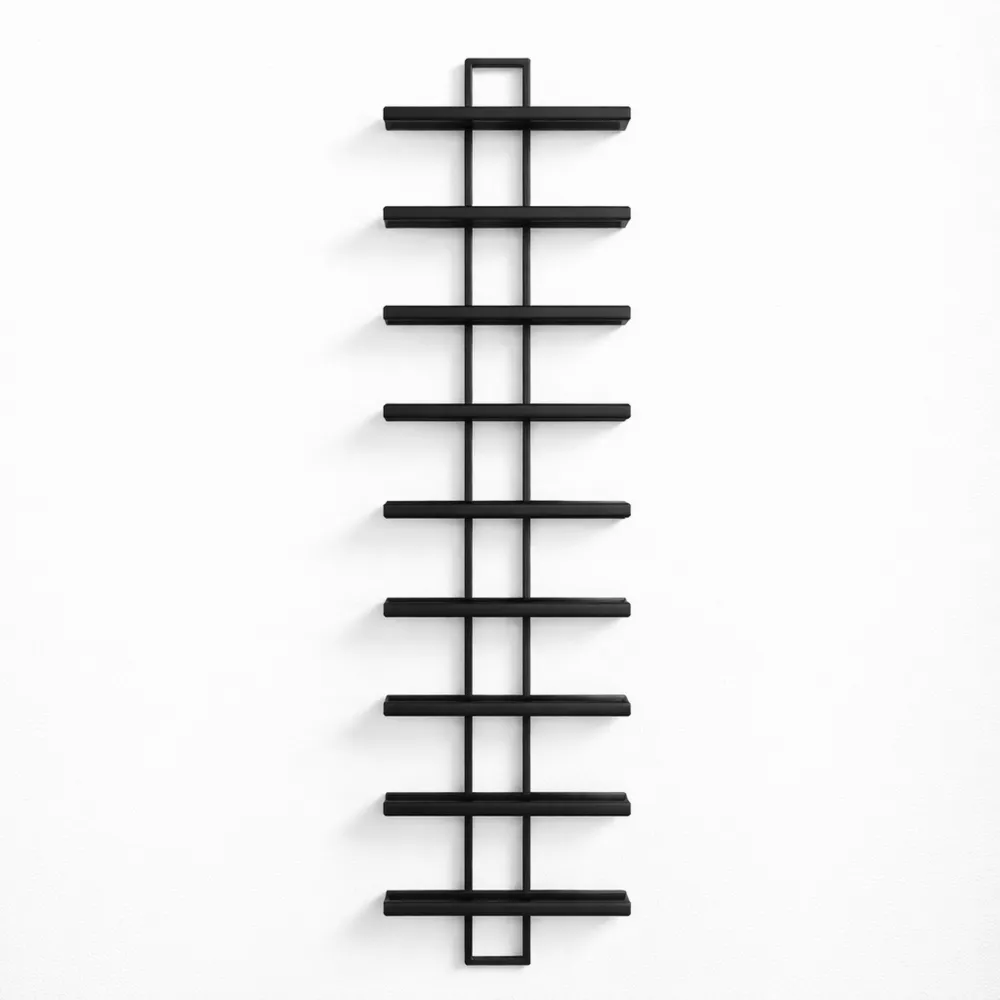 Scaffale a Parete per Vino in Metallo per 10 Bottiglie