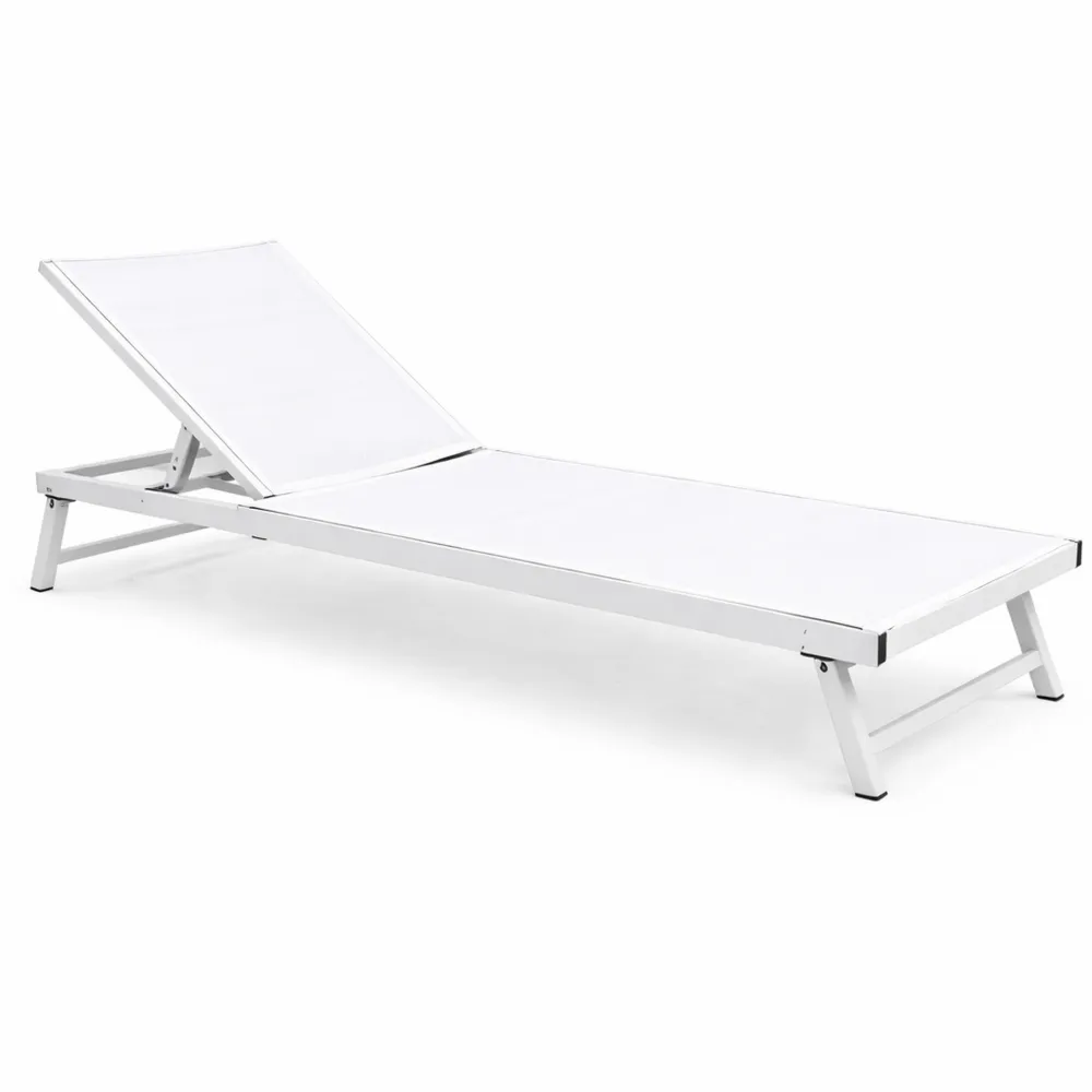 Lettino Prendisole Reclinabile per Esterno in Alluminio