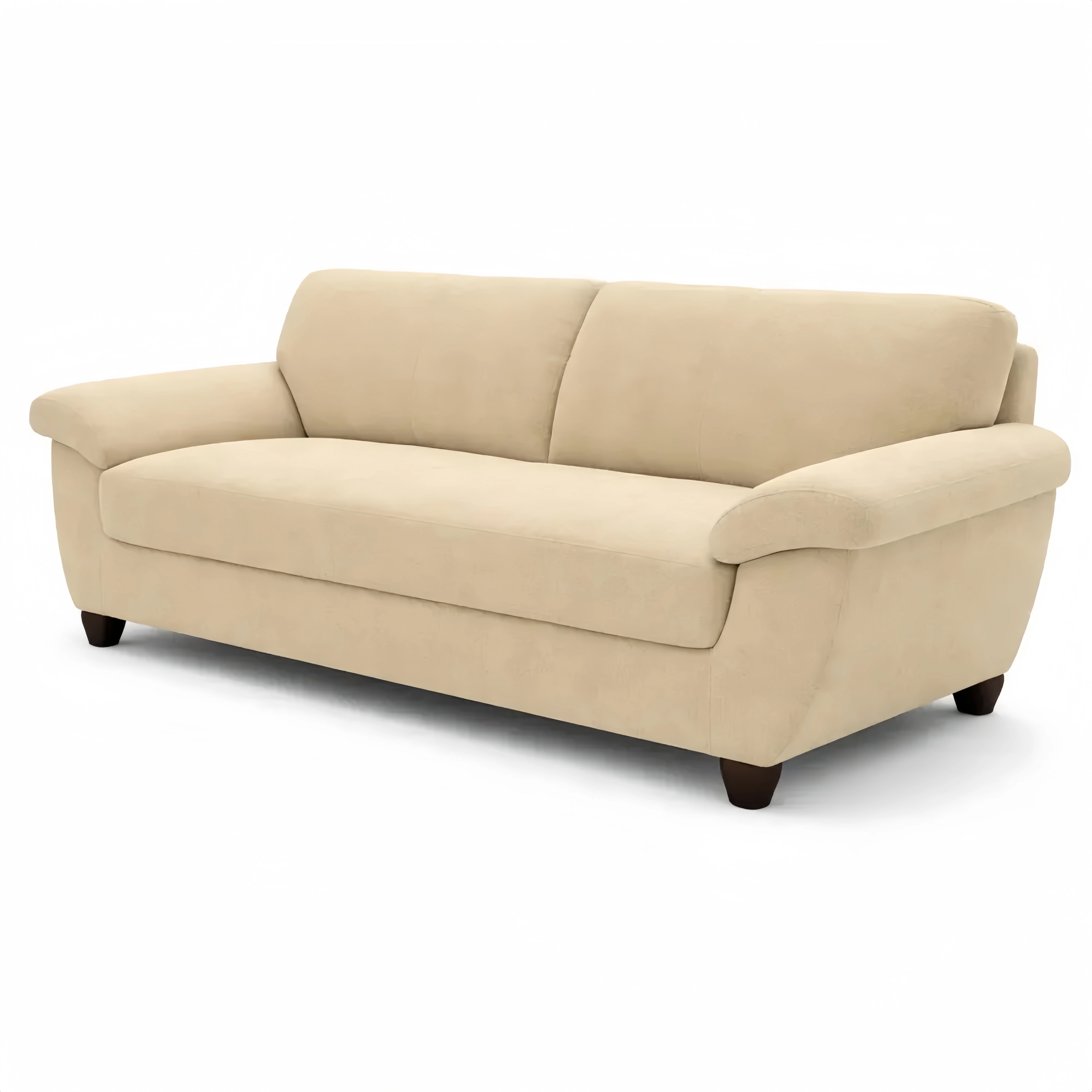 Divano a 3 posti, design elegante, beige, dimensioni 91 x 207 x 80 cm