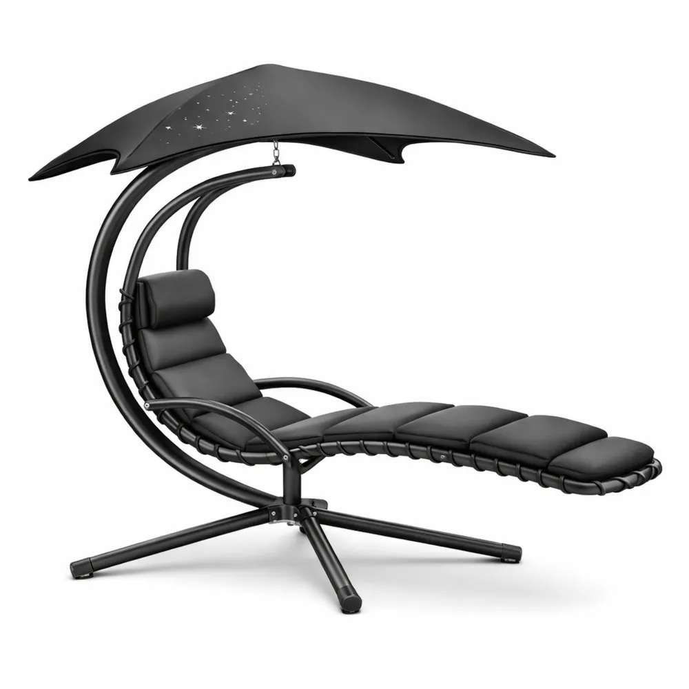 Lettino sospeso con tettuccio parasole, capacità fino a 120 kg