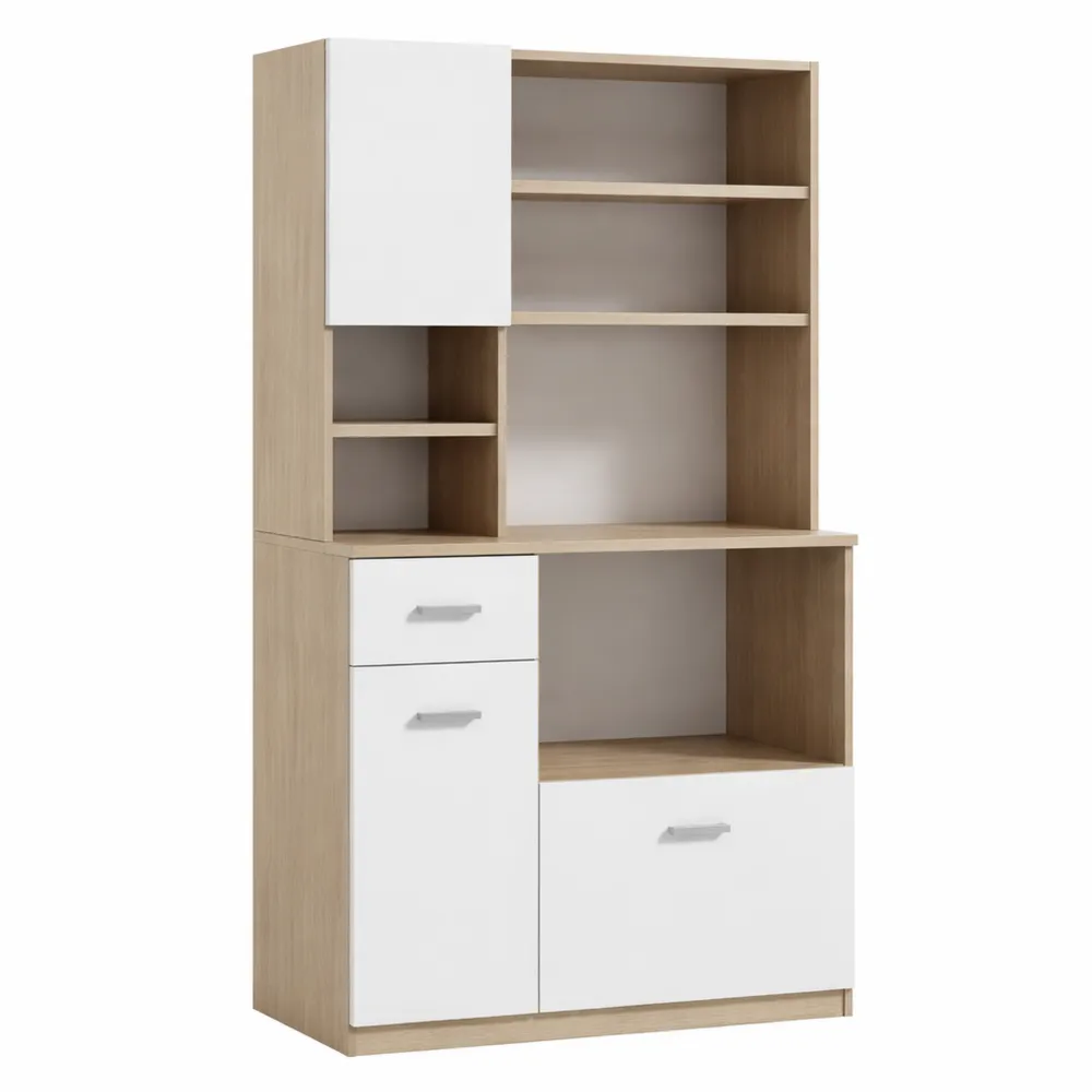 Credenza Cucina con Armadietti e Scomparti Regolabili