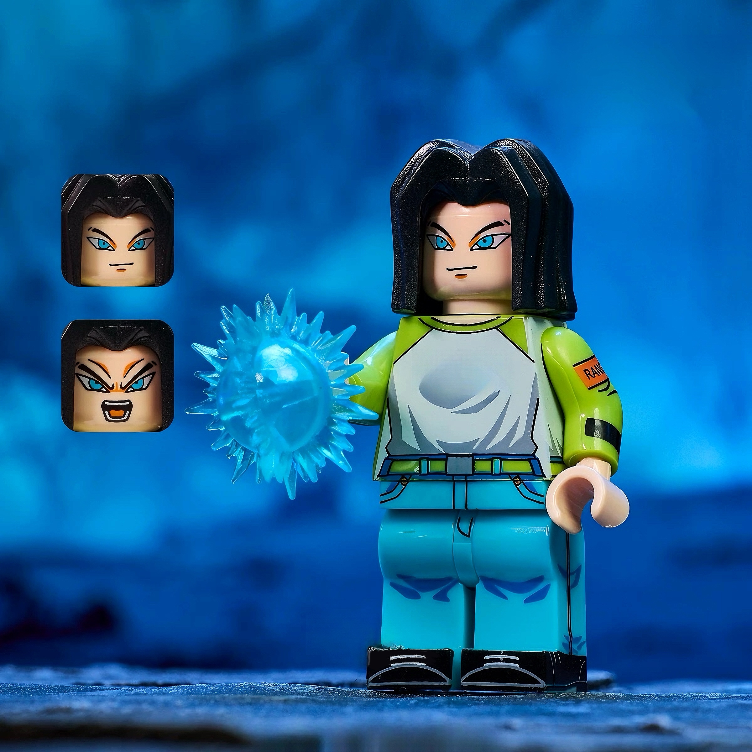 Red-Hair Orange-Gi Energy Fighter Minifigure – Mass Production Version