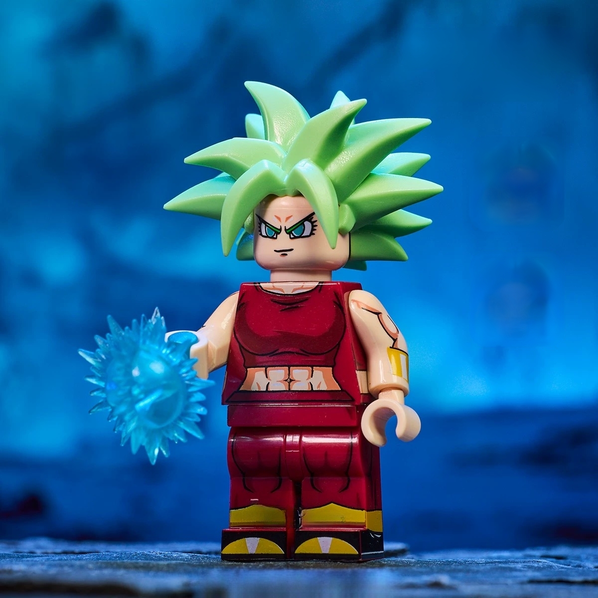 Red-Hair Orange-Gi Energy Fighter Minifigure – Mass Production Version