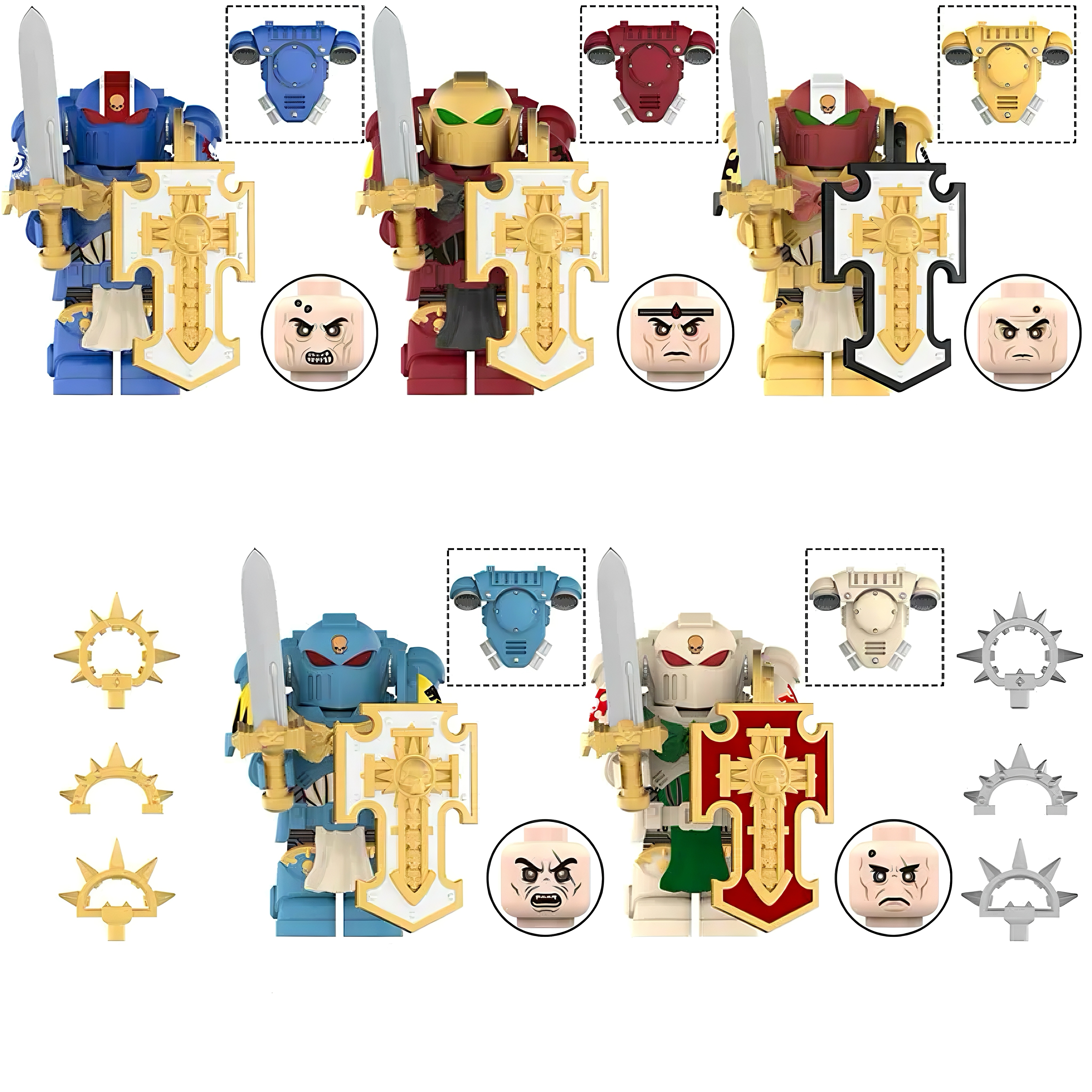 Warhammer 40,000 Astartes Bladeguard Minifigure Set