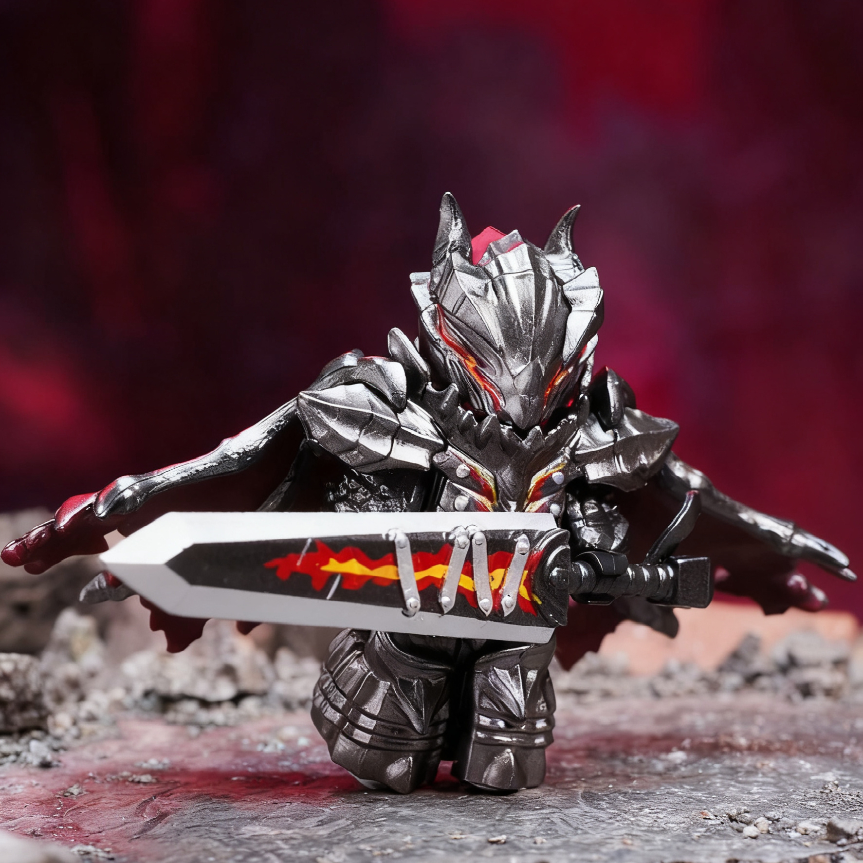 Black Berserker Greatsword Soldier Minifigure – Mass Production Version