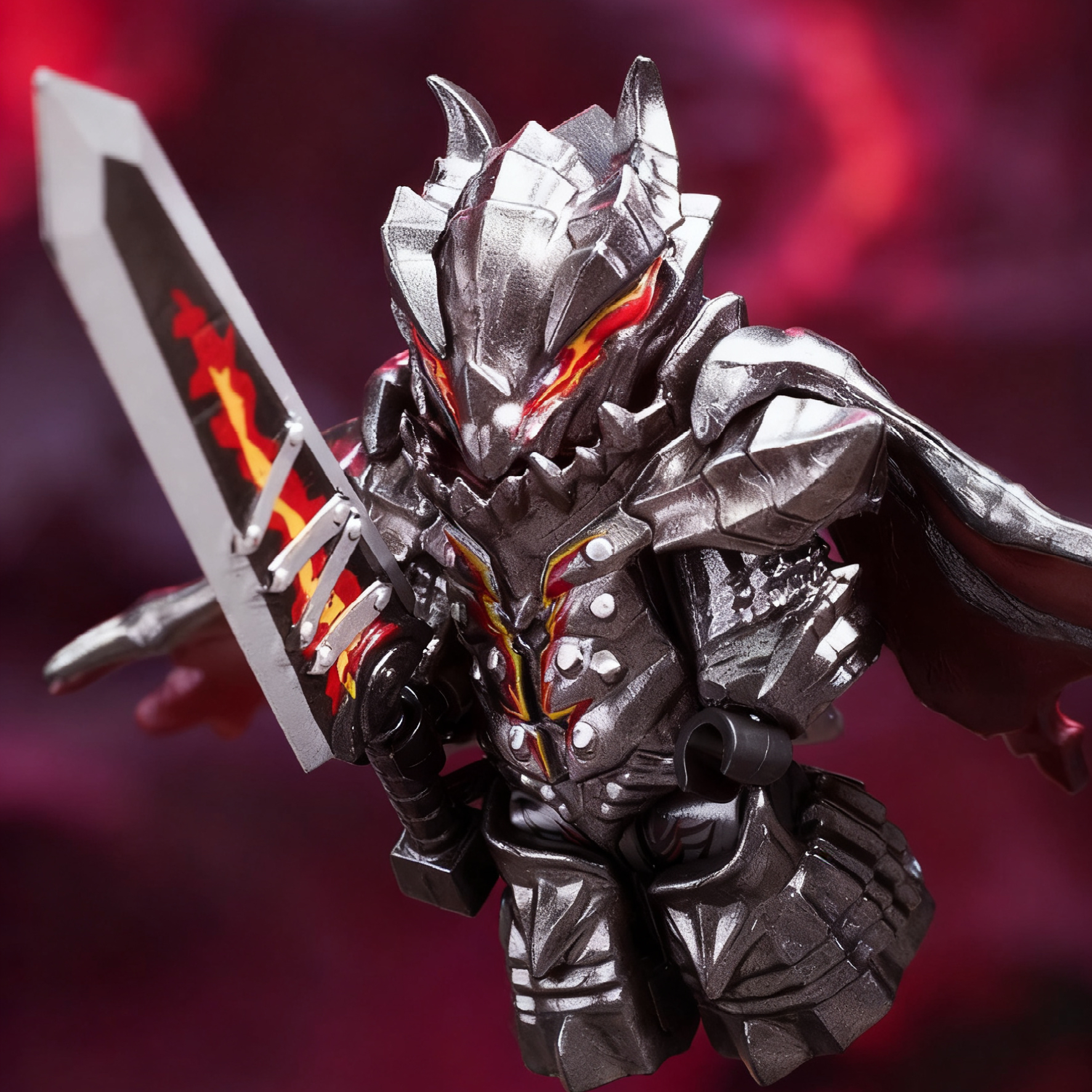 Black Berserker Greatsword Soldier Minifigure – Mass Production Version