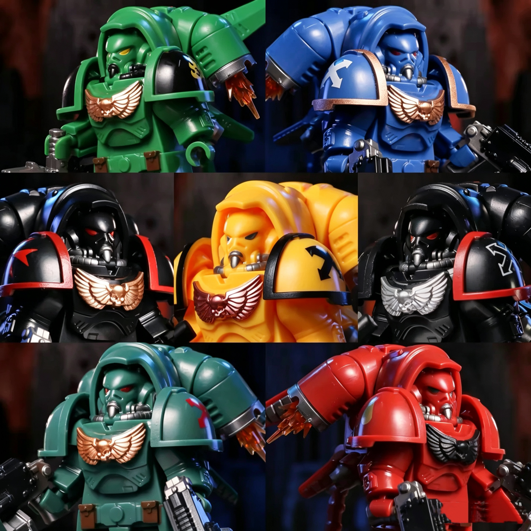 Gothic Space Knights Series Space Knights Minifigure Set G