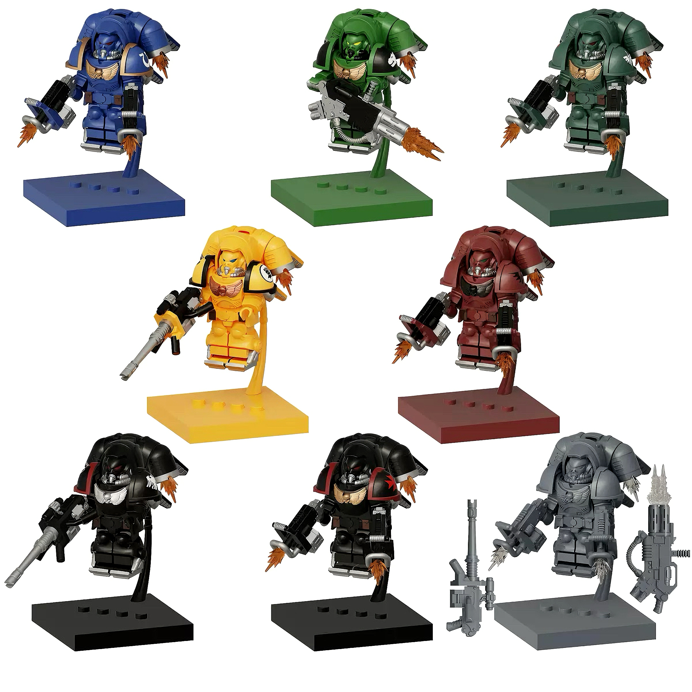 Gothic Space Knights Series Space Knights Minifigure Set G