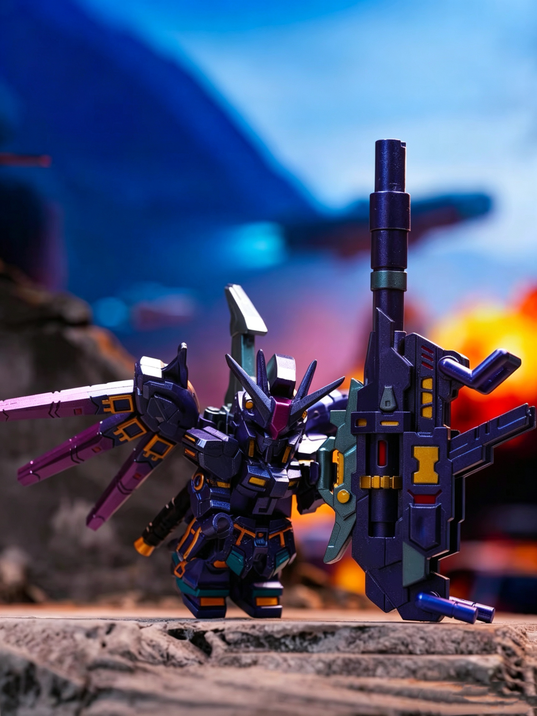 Colorful Heavy Armor Cosmic Mecha Minifigure