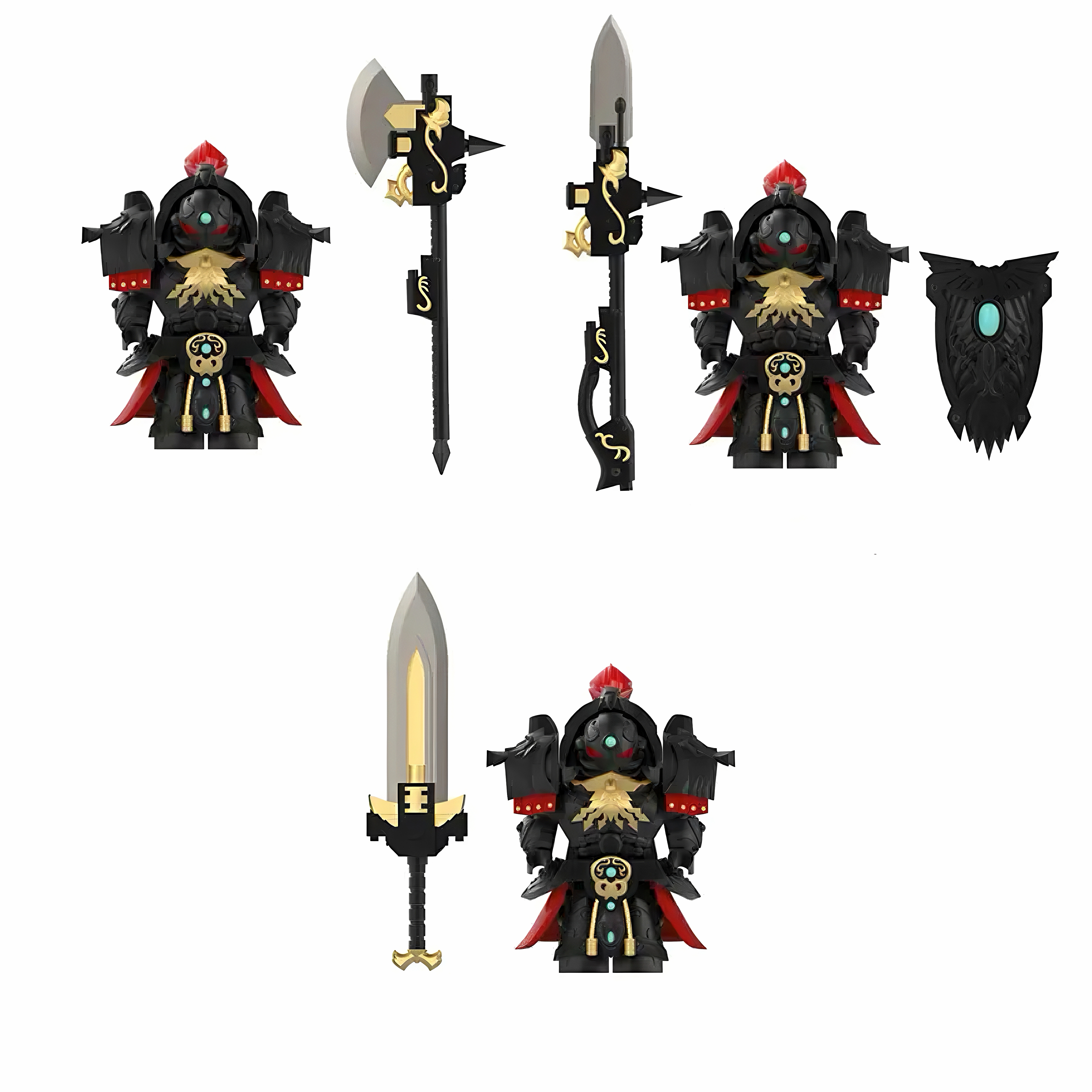 Gothic Space Knights Series Imperial Guard Minifigure Set A