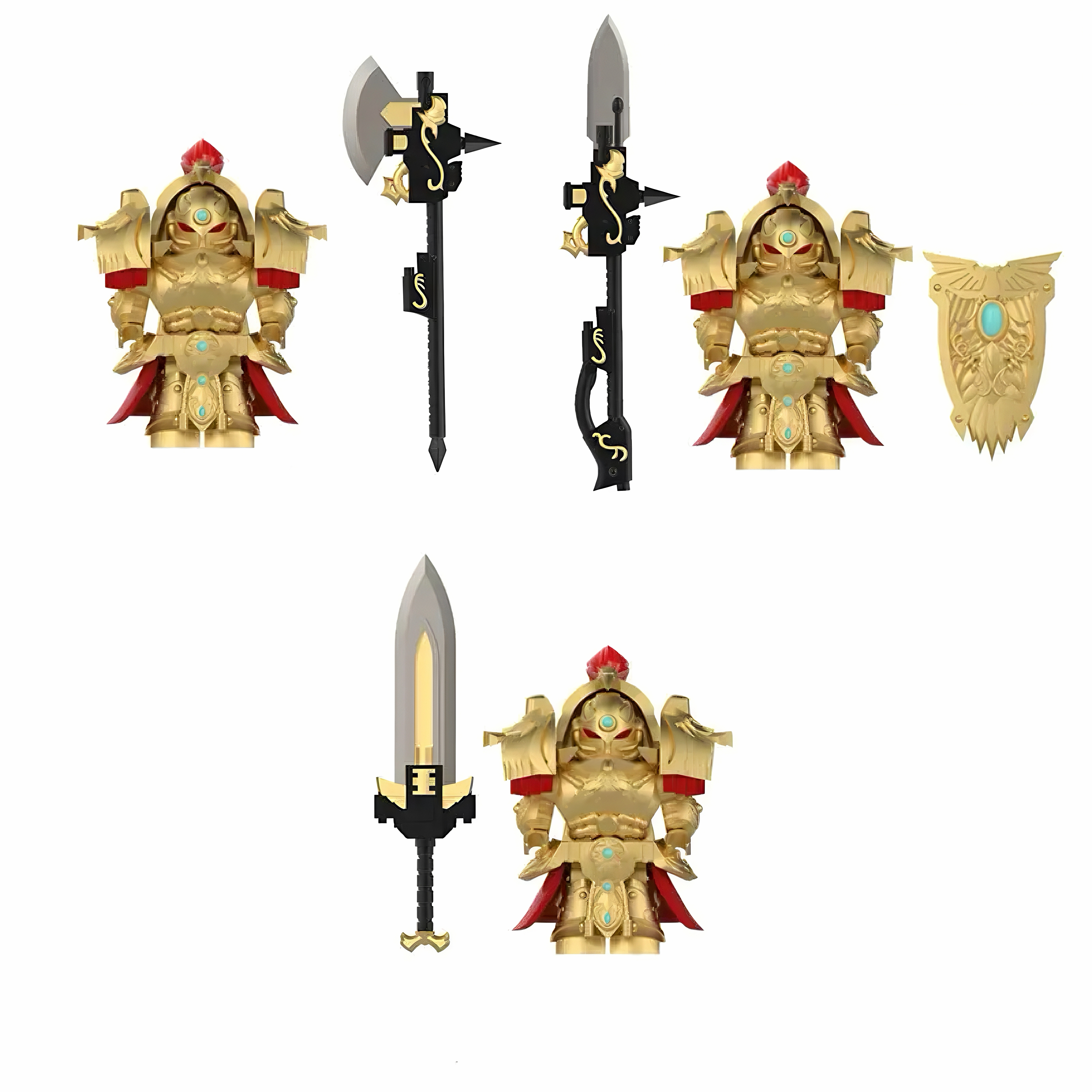 Gothic Space Knights Series Imperial Guard Minifigure Set B
