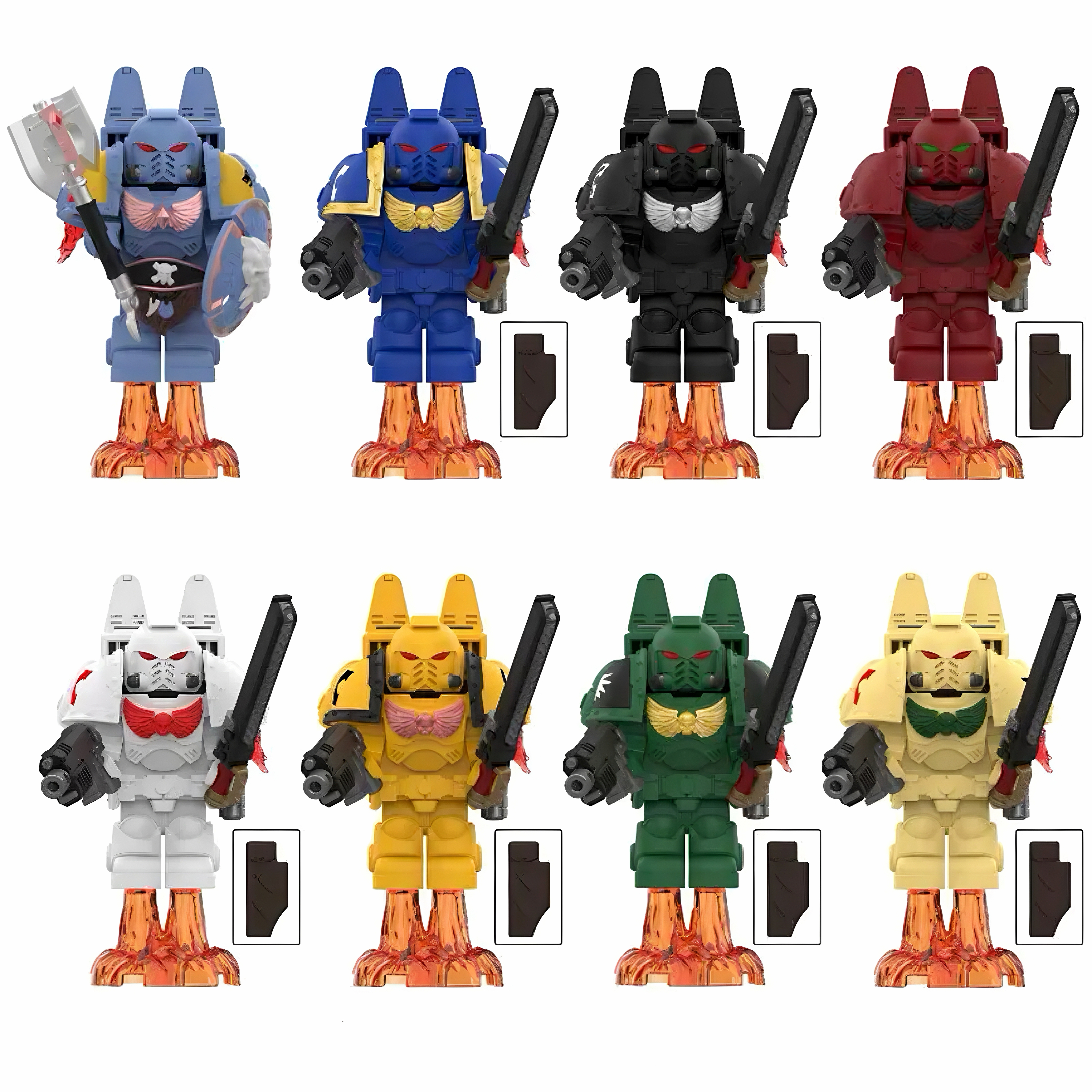 Gothic Space Knights Series Space Knights Minifigure Set C