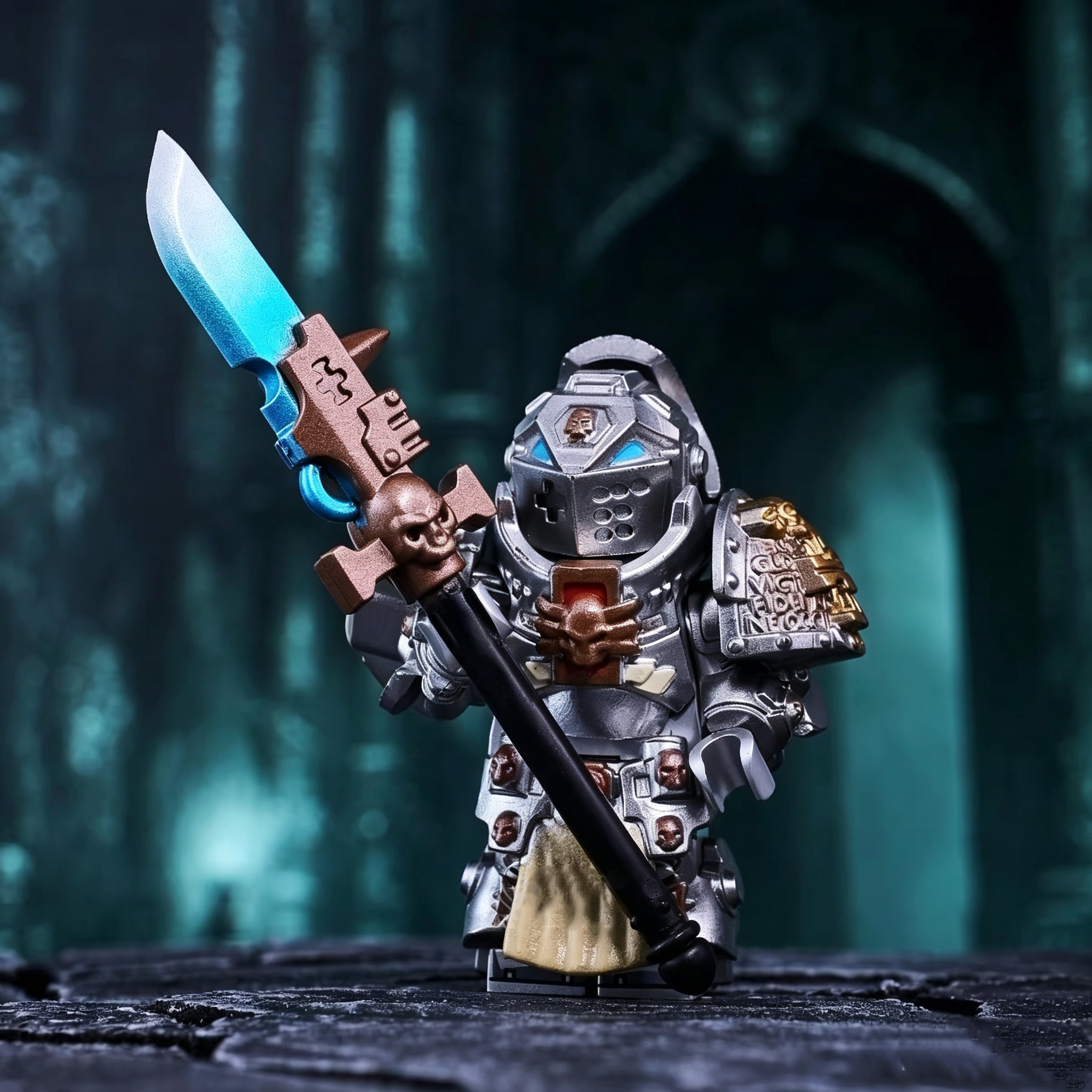 Gothic Space Knights Series Grey Knights Minifigure Set