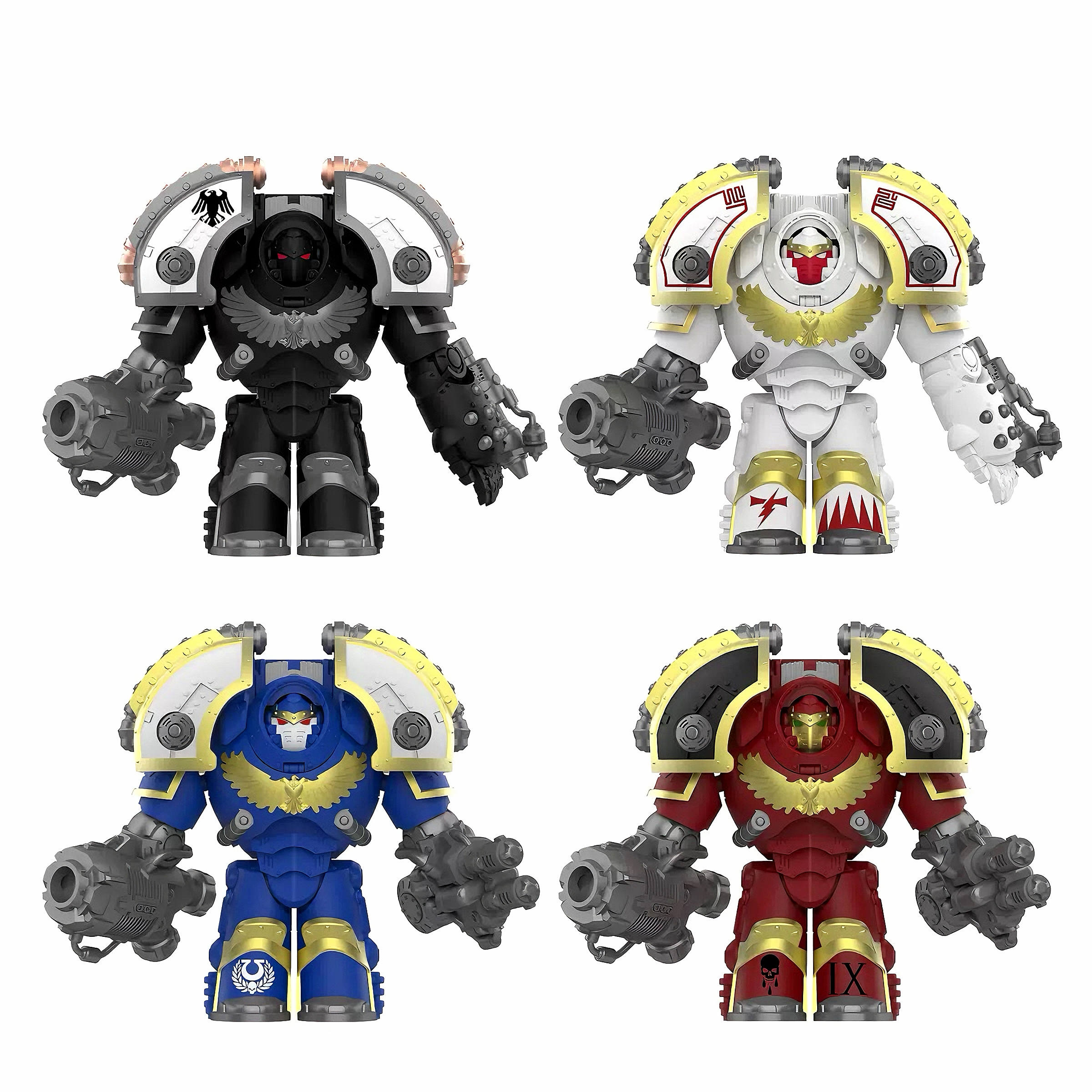 Gothic Space Knights Series Volcanic Siege Knight Minifigure Set