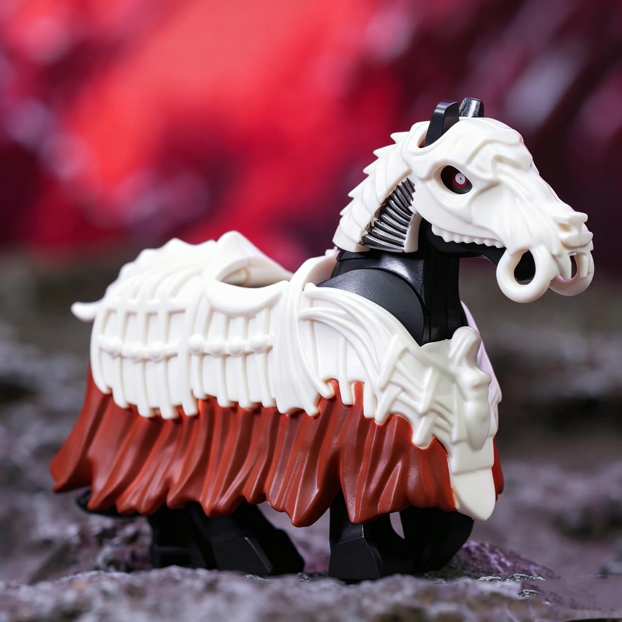 Dark Fantasy Skeleton Shield Soldier Minifigure – Mass Production Version