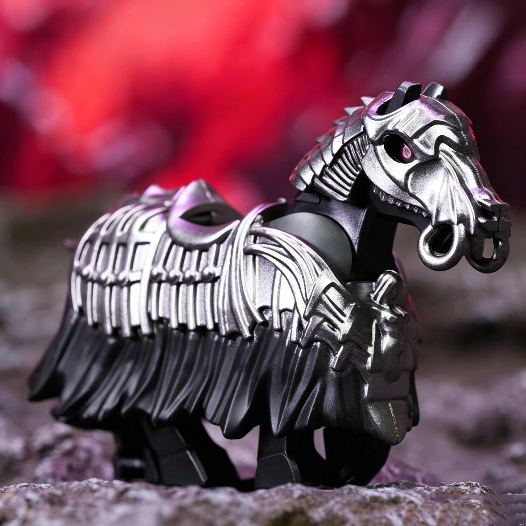 Dark Fantasy Skeleton Shield Soldier Minifigure – Mass Production Version