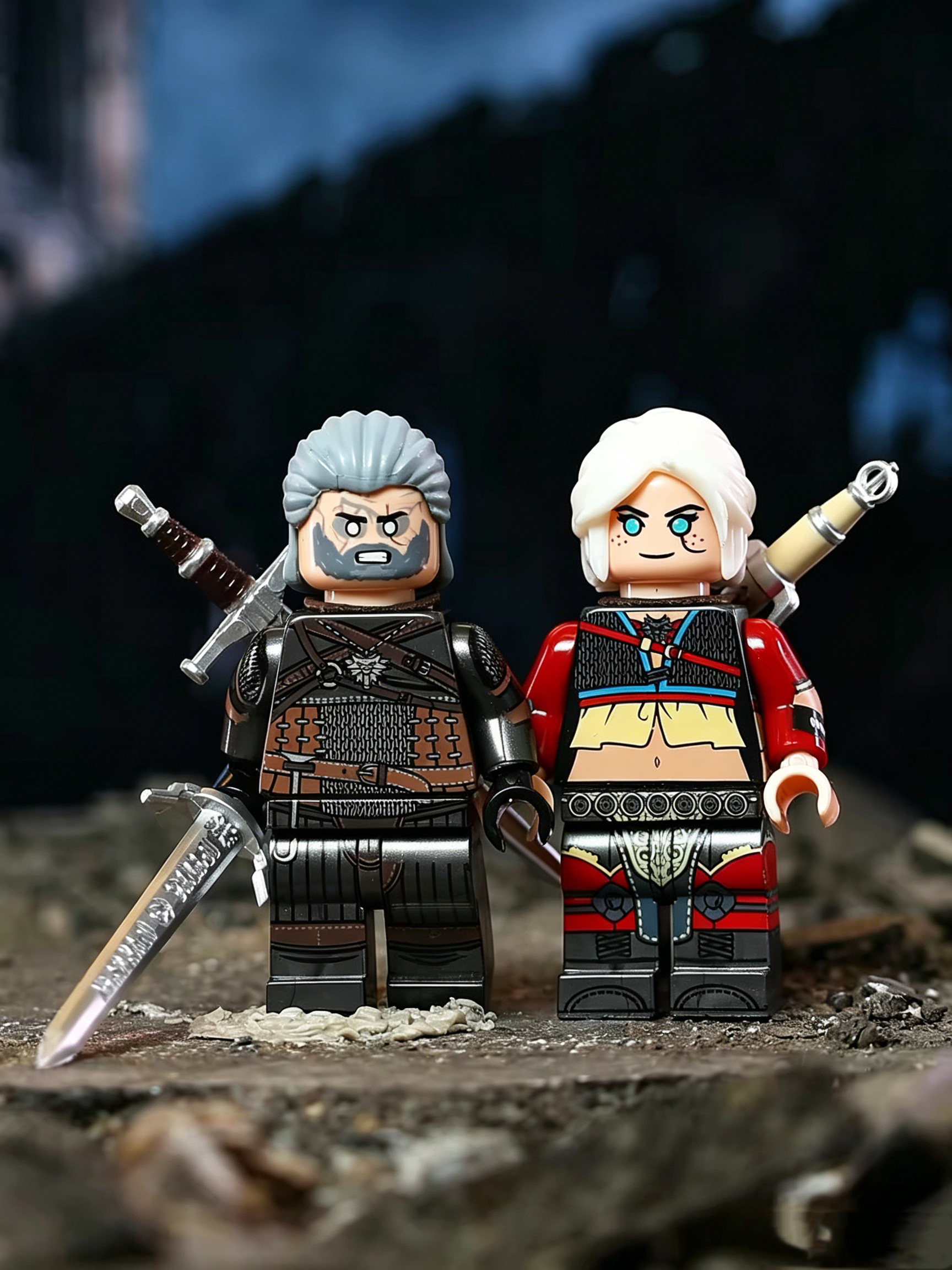 Medieval Demon Slayer Swordsman Minifigure – Mass Production Version