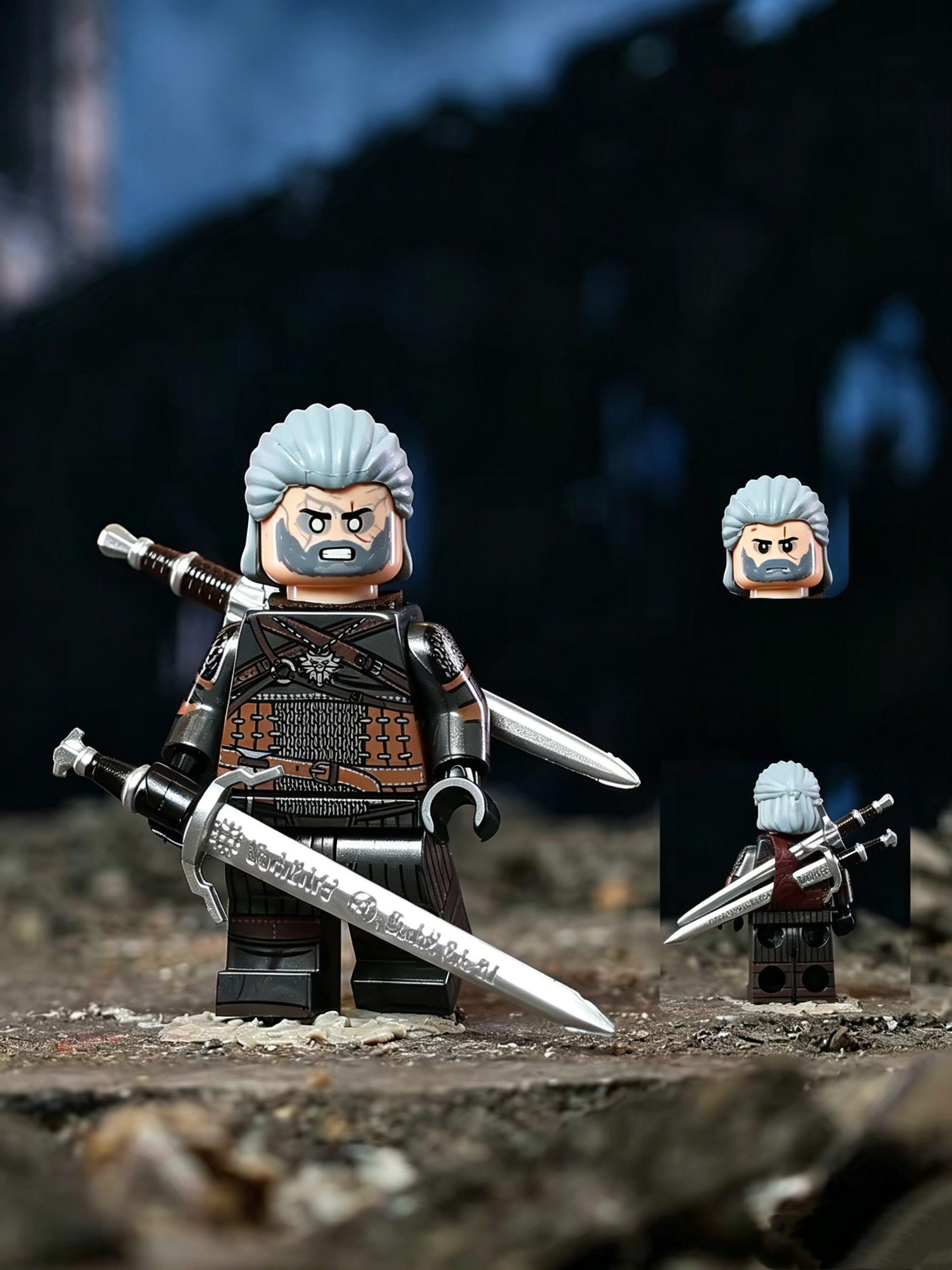 Medieval Demon Slayer Swordsman Minifigure – Mass Production Version