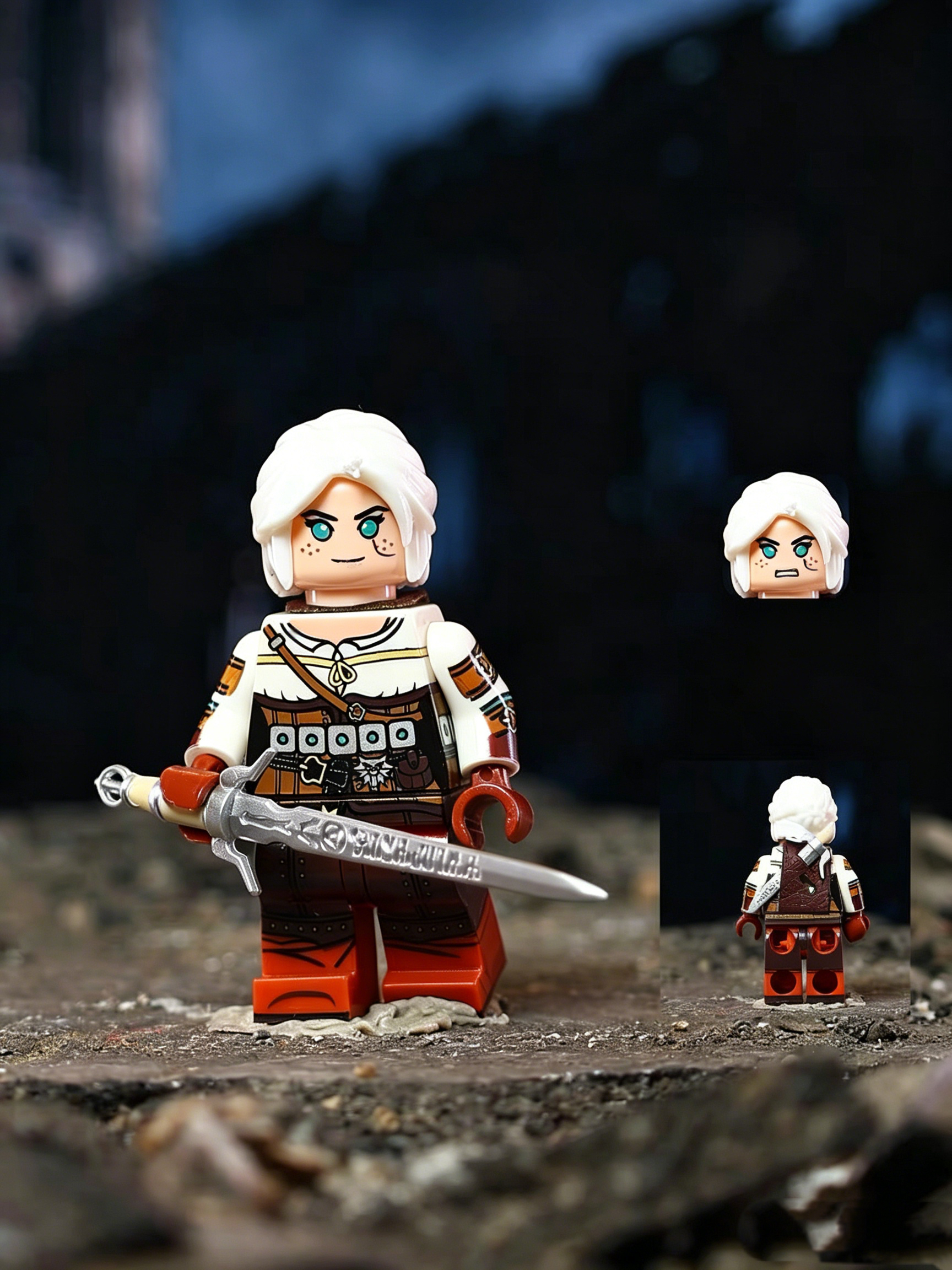 Medieval Demon Slayer Swordsman Minifigure – Mass Production Version