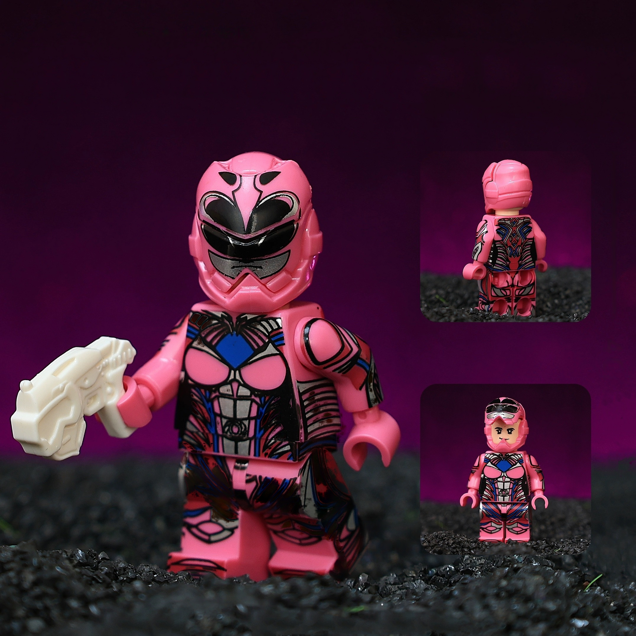 Classic 5-Color Dino Warrior Minifigure – Mass Production Version