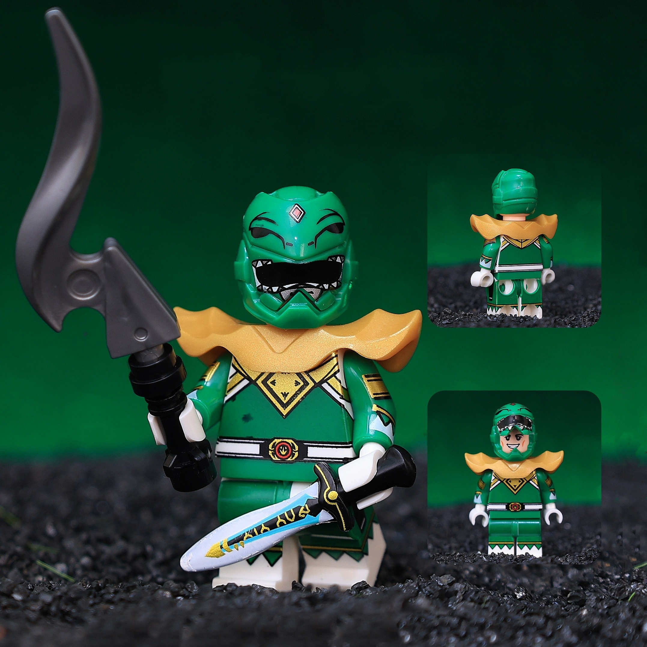 Classic 5-Color Dino Warrior Minifigure – Mass Production Version